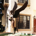 Outdoor large size bronze lady angel statue water fountain